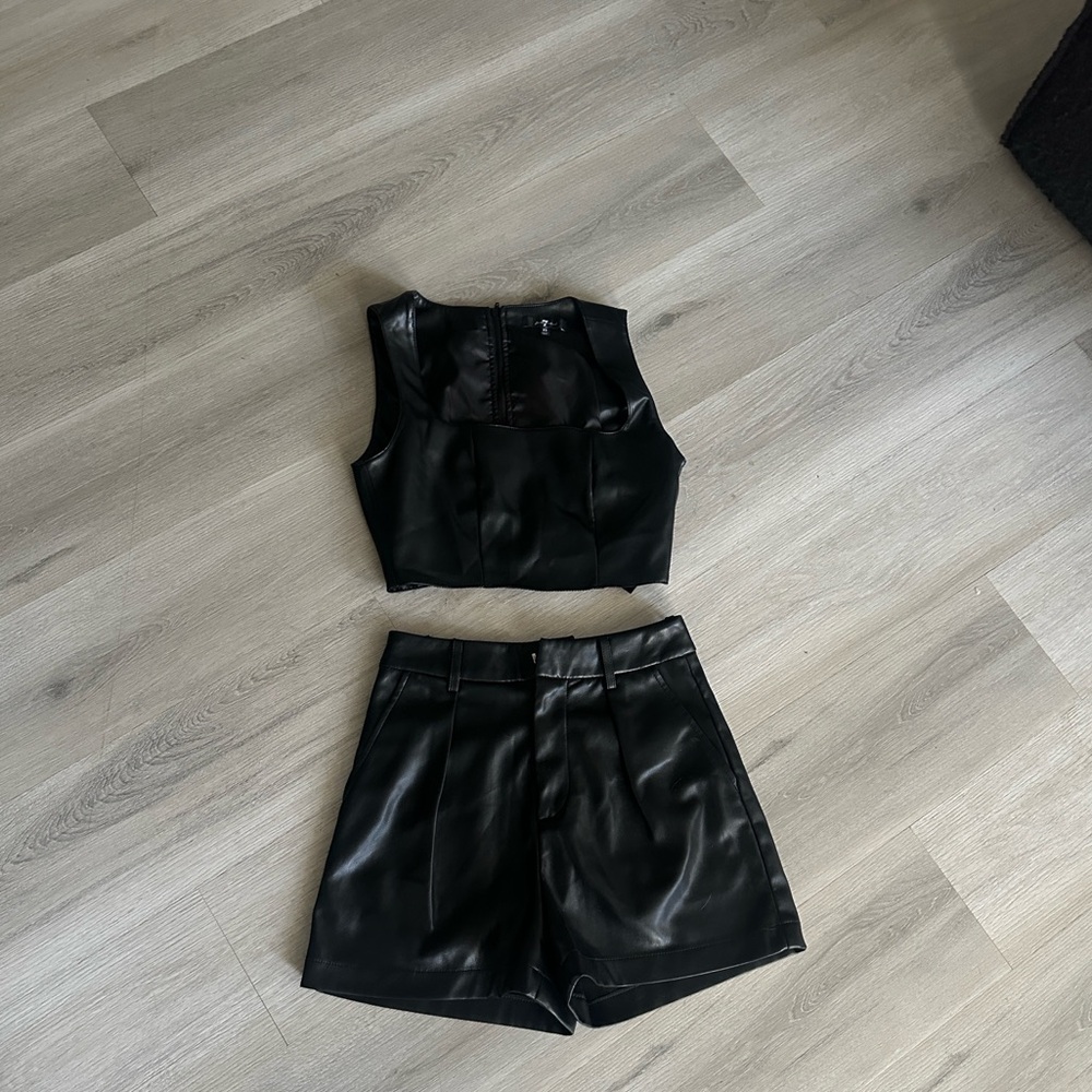 7 for all Mankind Leather top